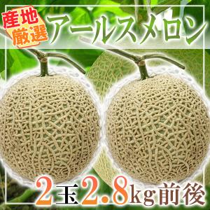 産地厳選　アールスメロン　2玉　約2.8㎏前後　※クール便発送