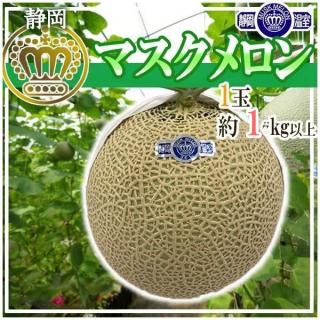 静岡県産　マスクメロン　1玉　約1kg以上